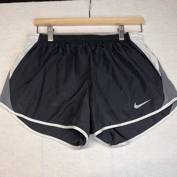 Nike Pants - Nike Dri-Fit Black w/ White Trim Athletic Shorts, Lined, Drawstring, Size Large